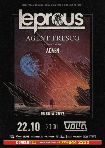 22.10.2017 - Volta - Leprous, Agent Fresco, Adaen