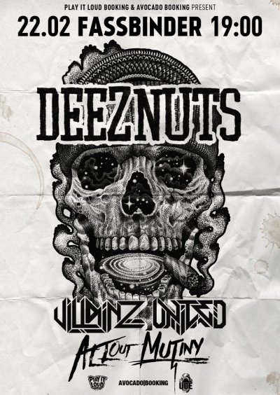 22.02.2017 - Fassbinder - Deez Nuts, All Out Mutiny, Villainz United