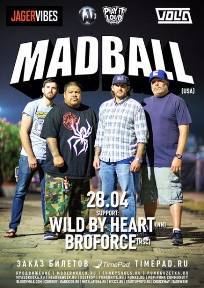 28.04.2015 - Москва - Volta - Madball, Wild By Heart, Broforce