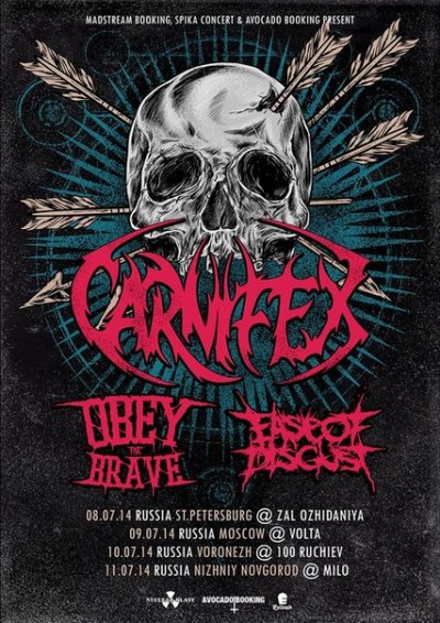 Carnifex &amp; Obey The Brave Russian Tour 2014