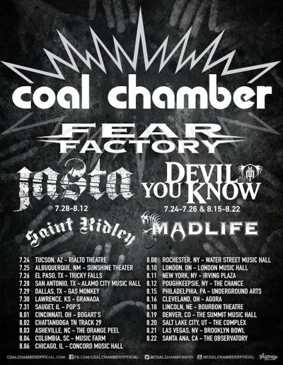 Coal Chamber и Fear Factory объявили совместный тур по США