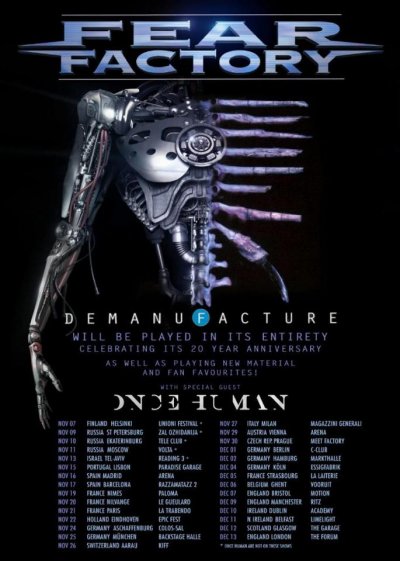 Once Human отправятся в европейский тур с Fear Factory