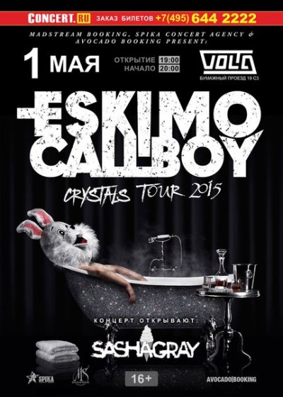 01.05.2015 - Москва - Volta - Eskimo Callboy, Sasha Gray